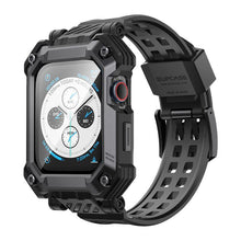 Заредете изображение във визуализатора на галерията – Supcase UNICORN BEETLE PRO &amp; TEMPERED GLASS Apple Watch 4 / 5 / 6 / 7 / 8 / SE (44 / 45MM) BLACK
