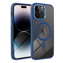Заредете изображение във визуализатора на галерията – Color Edge Mag Cover case compatible with MagSafe for IPHONE 11 PRO MAX navy blue
