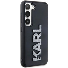 Заредете изображение във визуализатора на галерията – Karl Lagerfeld 3D Rubber Glitter Logo case for Samsung Galaxy S23+ - black
