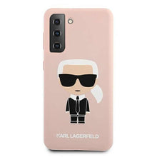 Заредете изображение във визуализатора на галерията – Оригинален гръб Karl Lagerfeld за samsung s21 plus (silicone iconic / pink) - TopMag
