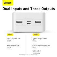 Заредете изображение във визуализатора на галерията – Power bank baseus bipow - 30 000mah lcd quick charge pd15w white ppdml-k02 - TopMag
