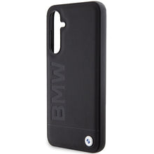 Заредете изображение във визуализатора на галерията – Original Case BMW Leather Hot Stamp BMHCS23FESLLBK for Samsung Galaxy S23 FE Black
