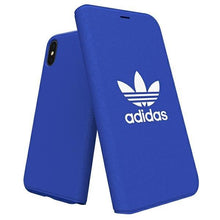 Заредете изображение във визуализатора на галерията – Adidas Booklet Case Canvas iPhone X/Xs blue/niebieski 30279
