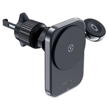 Заредете изображение във визуализатора на галерията – Acefast D18 car holder with MagSafe / Qi inductive charger + USB-A USB-C cable - black
