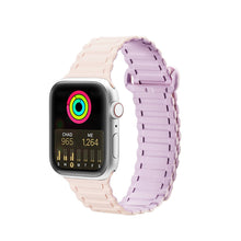 Заредете изображение във визуализатора на галерията – Dux Ducis Strap (Armor Version) Strap for Apple Watch Ultra, SE, 8, 7, 6, 5, 4, 3, 2, 1 (49, 45, 44, 42 mm) Silicone Magnetic Band Bracelet Pink Purple
