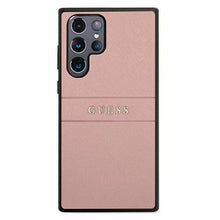 Заредете изображение във визуализатора на галерията – Guess GUHCS22LPSASBPI S22 Ultra S908 pink / pink Saffiano Stripe
