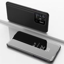 Заредете изображение във визуализатора на галерията – Clear View Case cover for Xiaomi Redmi 10C cover with a flap black

