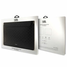 Заредете изображение във визуализатора на галерията – Original KARL LAGERFELD Laptop Sleeve Saffiano Plaque KLCS14SAKLHPK 14 inches black

