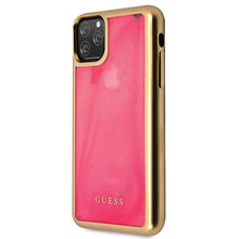 Заредете изображение във визуализатора на галерията – Guess GUHCN65GLTRPI iPhone 11 Pro Max pink/pink hard case Glow in the Dark Sand Matte
