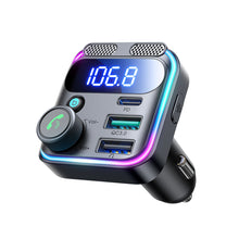 Заредете изображение във визуализатора на галерията – Joyroom JR-CCB01 48W FM transmitter 2x USB-A USB-C with dual microphone - black
