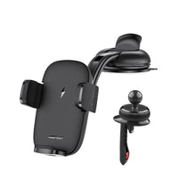 Заредете изображение във визуализатора на галерията – Acefast car holder with wireless charging for dashboard, windshield or air vent 15w d10 black
