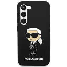 Заредете изображение във визуализатора на галерията – Karl Lagerfeld KLHCS23SSNIKBCK S23 S911 hardcase black/black Silicone Ikonik
