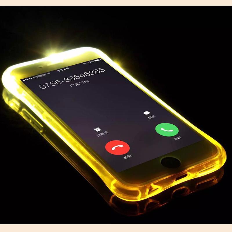 светещ гръб за iPhone 7 / 8  / SE2020 жълт - само за 3.99 лв