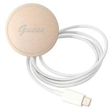 Заредете изображение във визуализатора на галерията – Original Set GUESS GUBPP14SHMEACSK for iPhone 14 (Bundle Pack Magsafe: Case + Charger / IMG Marble / Gold - Black)
