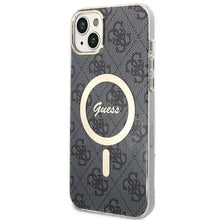 Заредете изображение във визуализатора на галерията – Original Set GUESS GUBPP14SH4EACSK for iPhone 14 (Bundle Pack Magsafe: Case + Charger / 4G / Gold - Black)
