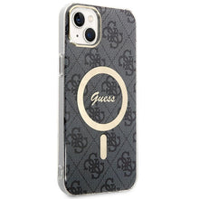 Заредете изображение във визуализатора на галерията – Original Set GUESS GUBPP14MH4EACSK for iPhone 14 Plus (Bundle Pack Magsafe: Case + Charger / 4G / Gold - Black)
