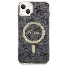 Заредете изображение във визуализатора на галерията – Original Set GUESS GUBPP14SH4EACSK for iPhone 14 (Bundle Pack Magsafe: Case + Charger / 4G / Gold - Black)
