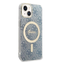 Заредете изображение във визуализатора на галерията – Original Set GUESS GUBPP14SH4EACSB for iPhone 14 (Bundle Pack Magsafe: Case + Charger / 4G / Gold - Blue)
