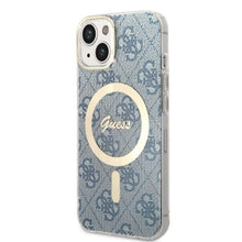 Заредете изображение във визуализатора на галерията – Original Set GUESS GUBPP14SH4EACSB for iPhone 14 (Bundle Pack Magsafe: Case + Charger / 4G / Gold - Blue)
