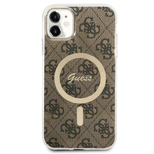 Заредете изображение във визуализатора на галерията – Original Set GUESS GUBPN61H4EACSW for iPhone 11 (Bundle Pack Magsafe: Case + Charger / 4G / Gold - Brown)
