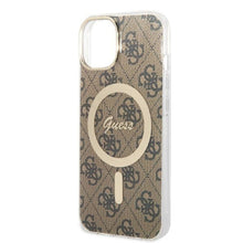 Заредете изображение във визуализатора на галерията – Original Set GUESS GUBPP14MH4EACSW for iPhone 14 Plus (Bundle Pack Magsafe: Case + Charger / 4G / Gold - Brown)
