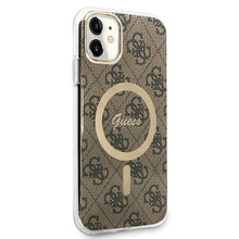 Заредете изображение във визуализатора на галерията – Original Set GUESS GUBPN61H4EACSW for iPhone 11 (Bundle Pack Magsafe: Case + Charger / 4G / Gold - Brown)
