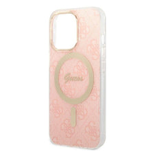 Заредете изображение във визуализатора на галерията – Original Set GUESS GUBPP13LH4EACSP do iPhone 13 Pro (Bundle Pack Magsafe: Case + Charger / 4G / Gold - Pink)
