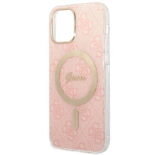 Заредете изображение във визуализатора на галерията – Original Set GUESS GUBPP12MH4EACSP for iPhone 12 / 12 Pro (Bundle Pack Magsafe: Case + Charger / 4G / Gold - Pink)
