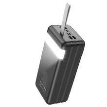 Заредете изображение във визуализатора на галерията – HOCO POWER BANK 60 000mAh with flash light + PD22,5W + QC3.0 J86B black
