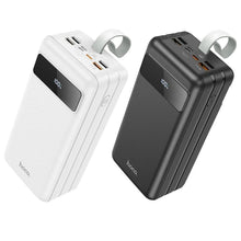 Заредете изображение във визуализатора на галерията – HOCO POWER BANK 60 000mAh with flash light + PD22,5W + QC3.0 J86B black
