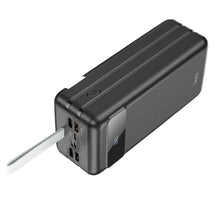 Заредете изображение във визуализатора на галерията – HOCO POWER BANK 60 000mAh with flash light + PD22,5W + QC3.0 J86B black
