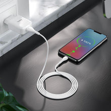 Заредете изображение във визуализатора на галерията – HOCO travel charger USB + cable Micro 2A N2 Vigour white
