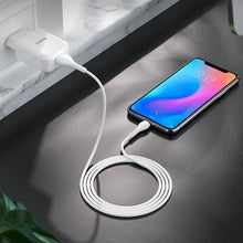 Заредете изображение във визуализатора на галерията – HOCO travel charger USB + cable Type C 2A N2 Vigour white
