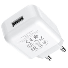 Заредете изображение във визуализатора на галерията – HOCO travel charger USB + cable Type C 2A N2 Vigour white
