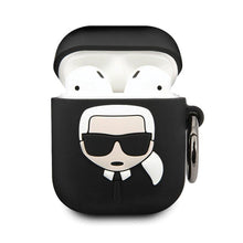 Заредете изображение във визуализатора на галерията – Оригинален калъф karl lagerfeld klaccsilkhbk за Applе airpods черен - TopMag
