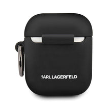 Заредете изображение във визуализатора на галерията – Оригинален калъф karl lagerfeld klaccsilkhbk за Applе airpods черен - TopMag
