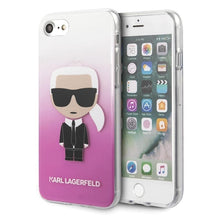 Заредете изображение във визуализатора на галерията – Оригинален калъф karl lagerfeld klhci8trdfkpi iPhone 7/8 plus прозрачен pink - само за 40 лв
