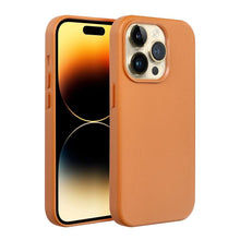 Заредете изображение във визуализатора на галерията – Leather Mag Cover for IPHONE 14 PRO MAX orange
