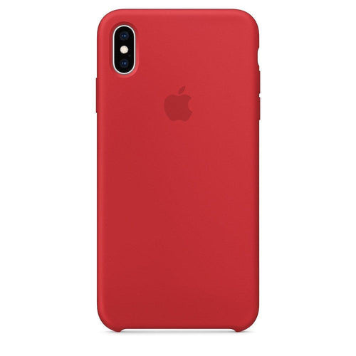 Оригинален силиконов гръб mrwh2zm/a за iPhone xs max червен - TopMag