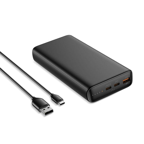 Power Bank VEGER T100 - 20 000mAh LCD Quick Charge PD65W black (for laptop also) (W2032C-100)