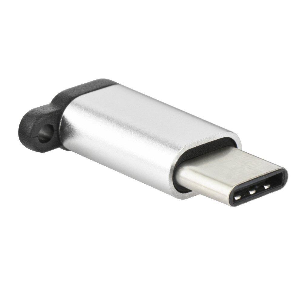 Преходник от Micro USB към USB TYPE-C ключодържател сив - TopMag