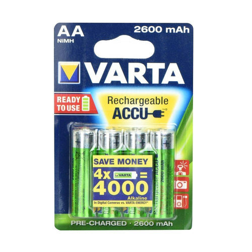 Презареждаща батерия varta r6 2600 mah (aa) 4 pz professional ready - само за 42.8 лв