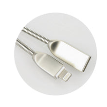 Заредете изображение във визуализатора на галерията – кабел usb metal snake for iPhone lightning 8-pin in box - TopMag

