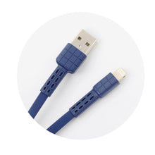 Заредете изображение във визуализатора на галерията – кабел usb remax armor for iPhone lightning 8-pin cooperate  rc-116 blue - само за 10.99 лв
