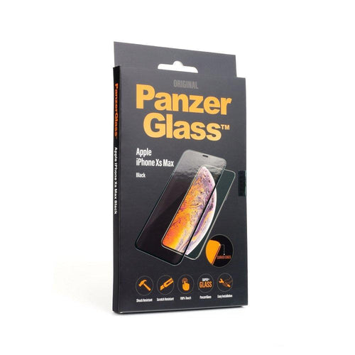 Стъклен протектор PanzerGlass за iPhone xs max черен - само за 48.9 лв
