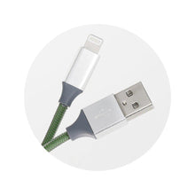 Заредете изображение във визуализатора на галерията – Метален usb кабел за iPhone lightning зелен - само за 12.99 лв
