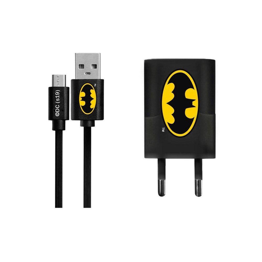 Зарядно с лиценз batman micro usb + черен кабел 001 - TopMag