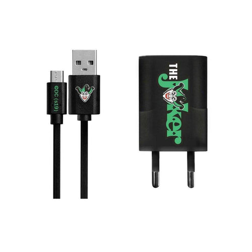 Зарядно с лиценз joker micro usb + черен кабел 001 - TopMag
