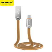 Заредете изображение във визуализатора на галерията – кабел awei cl18 (zine - alloy) micro usb 2m gold - TopMag
