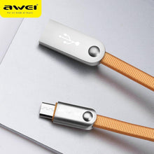 Заредете изображение във визуализатора на галерията – кабел awei cl18 (zine - alloy) micro usb 2m gold - TopMag
